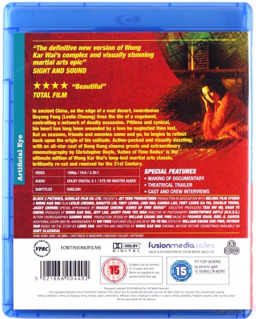 Ashes Of Time Redux (Popioły czasu) [Blu-Ray]