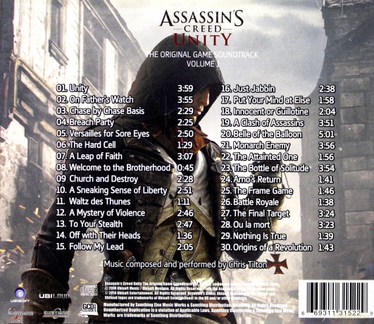 Assassin's Creed: Unity - The Original Game Soundtrack Volume 1 (Chris Tilton) [CD]