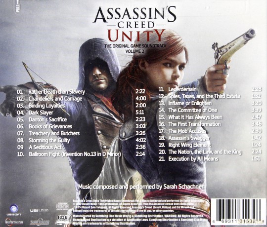 Assassin's Creed: Unity - The Original Game Soundtrack Volume 2 (Sarah Schachner) [CD]