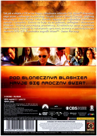 CSI: Kryminalne Zagadki Miami Sezon 1 [6DVD]