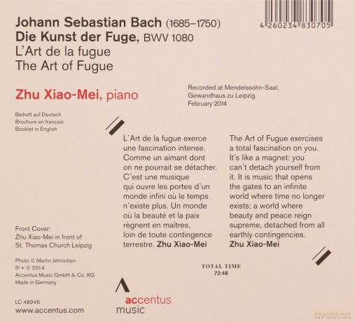Zhu Xiaomei: Bachdie Kunst Der Fuge [CD]