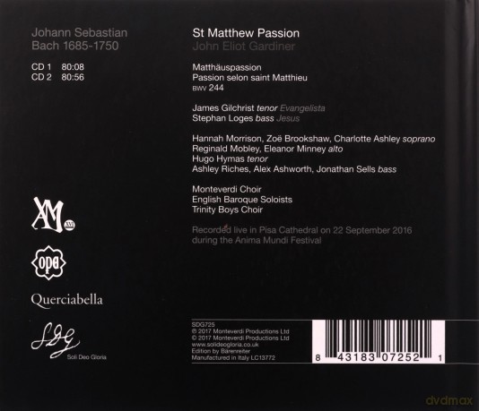 Monteverdi Choir: Bachst Matthew Passion [2CD]