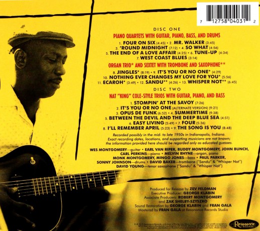 Wes Montgomery: Back On Indiana Avenue: The Carroll Decamp Recordings [2CD]