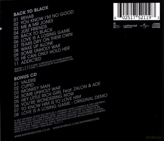 Amy Winehouse: Back To Black (Deluxe Edition) [2CD]