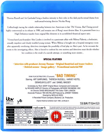 Bad Timing (Zmysłowa obsesja) [Blu-Ray]