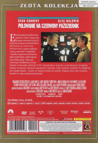 Polowanie na Czerwony Październik (polski lektor) (złota kolekcja) [DVD]