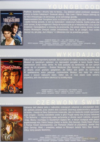 Gwiazdy Kina: Patrick Swayze - Youngblood / Wykidajło / Czerwony Świt [3DVD]