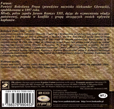 Faraon - Bolesław Prus [AUDIOBOOK] [CD]