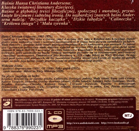 Baśnie - Hans Christian Andersen [AUDIOBOOK] [CD]
