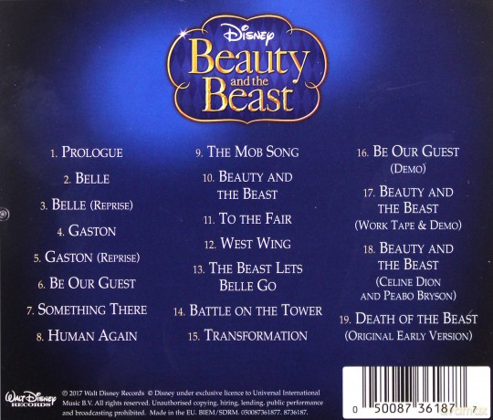 Beauty And The Beast soundtrack [CD]