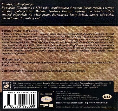 Kandyd, czyli optymizm - Wolter [AUDIOBOOK] [CD]