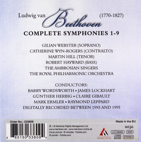 Beethoven: RPO - Royal Philharmonic Orchestra Herbig Wordsworth Ermler Gibault Lockhart Leppart [6CD]