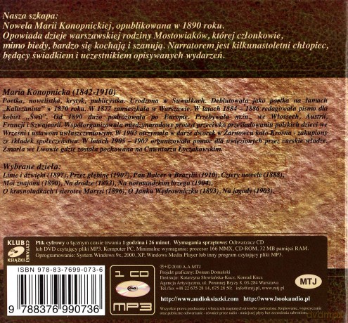 Nasza szkapa - Maria Konopnicka [AUDIOBOOK] [CD]