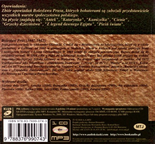 Opowiadania - Bolesław Prus [AUDIOBOOK] [CD]
