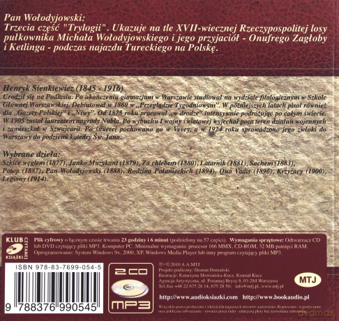 Pan Wołodyjowski - Henryk Sienkiewicz [AUDIOBOOK] [2CD]