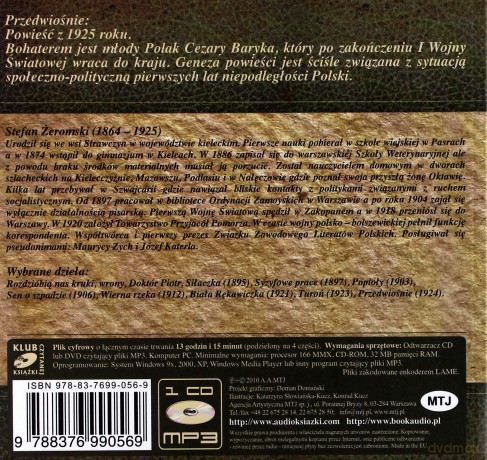 Przedwiośnie - Stefan Żeromski [AUDIOBOOK] [CD]