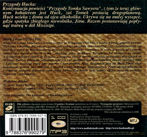 Przygody Hucka - Mark Twain [AUDIOBOOK] [CD]