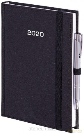 Kalendarz 2020 A4 Tygod. Cross z gumką Czarny [KALENDARZ]