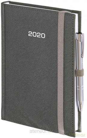 Kalendarz 2020 A4 Tygod. Cross z gumką Srebrny [KALENDARZ]