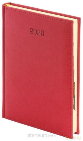 Kalendarz 2020 A5 Dzienny z z regist. czerwony [KALENDARZ]