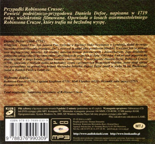 Przypadki Robinsona Crusoe - Daniel Defoe [AUDIOBOOK] [CD]