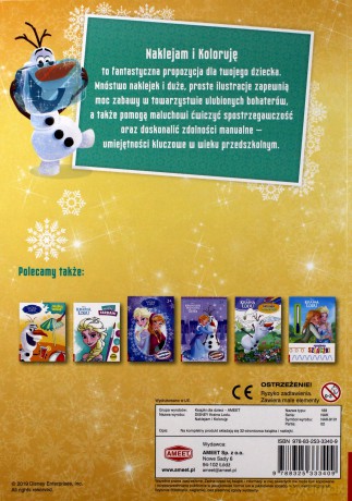 Kraina lodu. Naklejam i Koloruję [KSIĄŻKA]