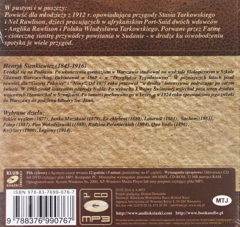 W pustyni i w puszczy - Henryk Sienkiewicz [AUDIOBOOK] [CD]