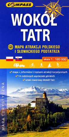 Mapa atrakcji - Wokół Tatr 1:120 000