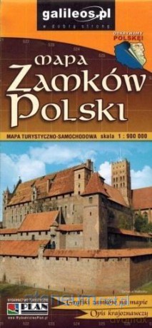 Mapa turystyczno-samochodowa - Zamki Polski 1:900 000