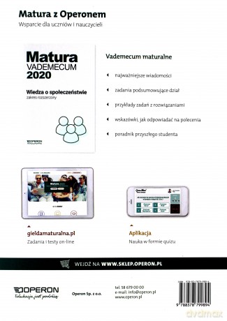 Matura 2020 WOS Testy i arkusze zakres rozszerzony [KSIĄŻKA]