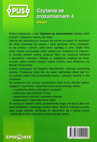 PUS Czytanie ze zrozumieniem 4 Wiersze - Małgorzata Chromiak [KSIĄŻKA]