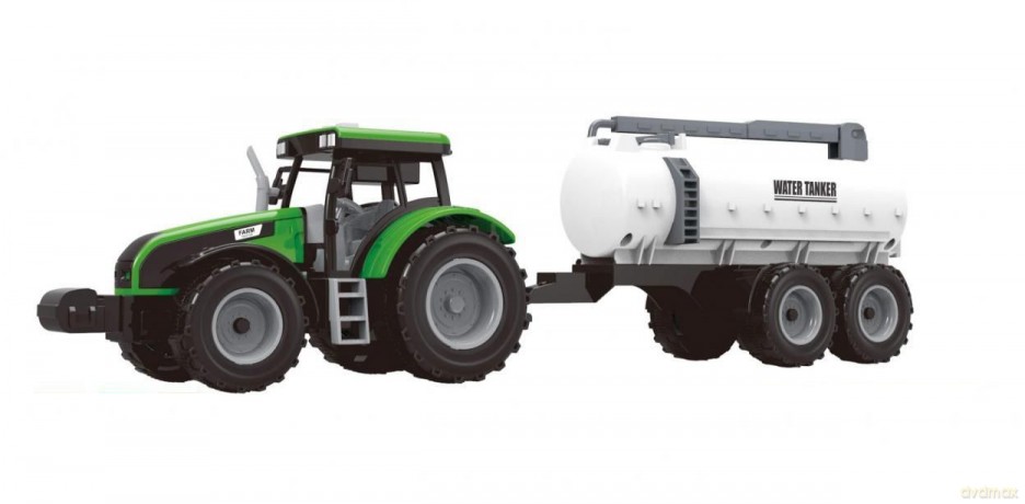 Traktor z beczkowozem, dźwiękami i światłem