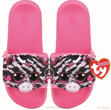Ty Fashion cekinowe kapcie - Zebra rozmiar L