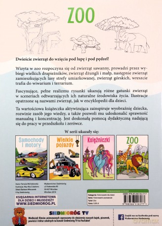 Zoo - kolorowanka edukacyjna [KSIĄŻKA]