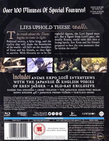 Attack On Titan: Season 3 Part One - Collector's Edition [2xBlu-Ray]