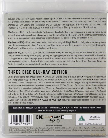 Buster Keaton: Sherlock Jr.. The General And Steamboat Bill. Jr. (Młody Sherlock Holmes / Generał / Marynarz słodkich wód) [3xBlu-Ray]
