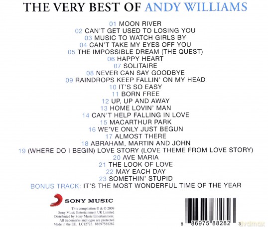 Andy Williams: The Very Best Of Andy Williams UK Release [CD]