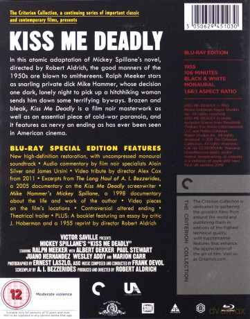 Kiss Me Deadly (1955) (Criterion Collection) (Śmiertelny pocałunek) [Blu-Ray]+[DVD]