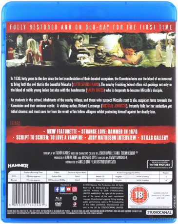 Lust For A Vampire [Blu-Ray]+[DVD]