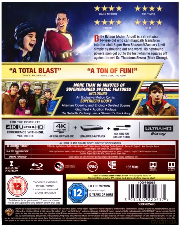 Shazam! [Blu-Ray 4K]+[Blu-Ray]