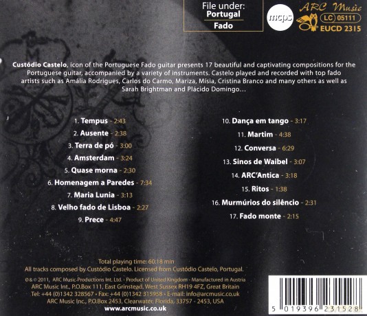 Custodio Castelo: Art Of The Portuguese Fado Gui [CD]