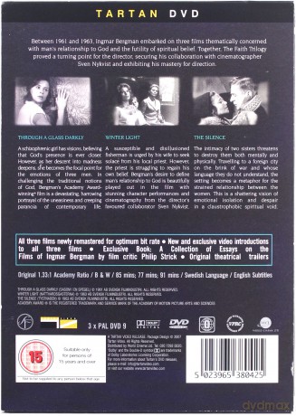 Bergman The Faith Trilogy (Jak w zwierciadle / Goście Wieczerzy Pańskiej / Milczenie) [3DVD]