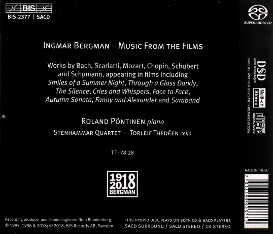 Pontinen/Stenhammar Quartet: Bergman/Music From The Films [CD]