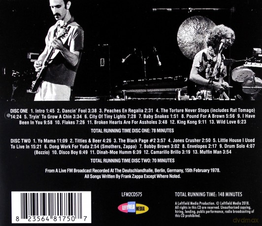 Frank Zappa: Berlin 1978 [2CD]
