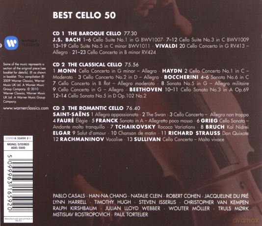 Best Cello 50 [3CD]