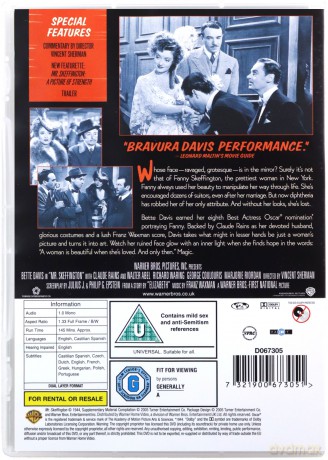 Bette Davis Box Set Vol 1 (Pan Skeffington / Zwycięstwo nad mrokiem / List / Trzy kamelie) [4DVD]