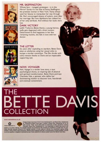 Bette Davis Box Set Vol 1 (Pan Skeffington / Zwycięstwo nad mrokiem / List / Trzy kamelie) [4DVD]