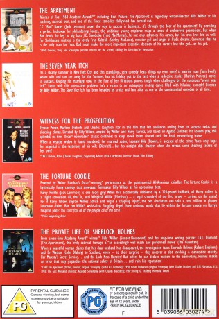 Billy Wilder Collection Volume 2 (Garsoniera / Słomiany wdowiec / Świadek oskarżenia / Szczęście Harry'ego / Prywatne życie Sherlocka Holmesa) [5DVD]