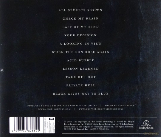 Alice In Chains: Black Gives Way To Blue [CD]