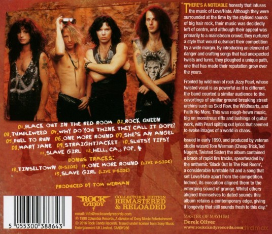 Lovehate: Blackout In The Red Room [CD]